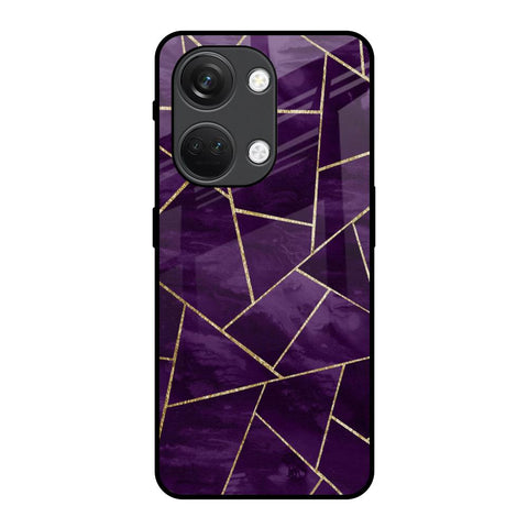 Geometric Purple Glossy Case For OnePlus Nord 3 5G