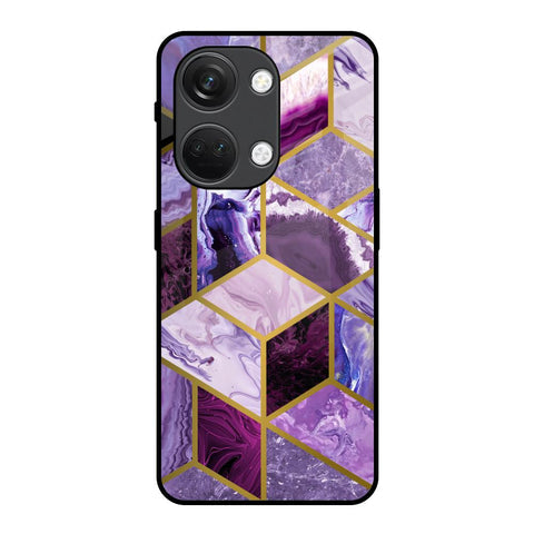 Purple Rhombus Marble Glossy Case for OnePlus Nord 3 5G