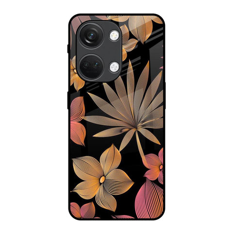 Lines Pattern Flowers Glossy Case for OnePlus Nord 3 5G