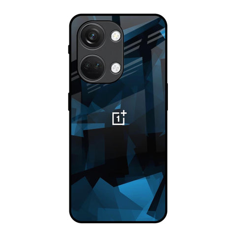 Polygonal Blue Box Glossy Case For OnePlus Nord 3 5G