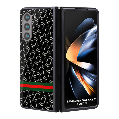 Branded Texture Glossy Case for Samsung Galaxy Z Fold5 5G