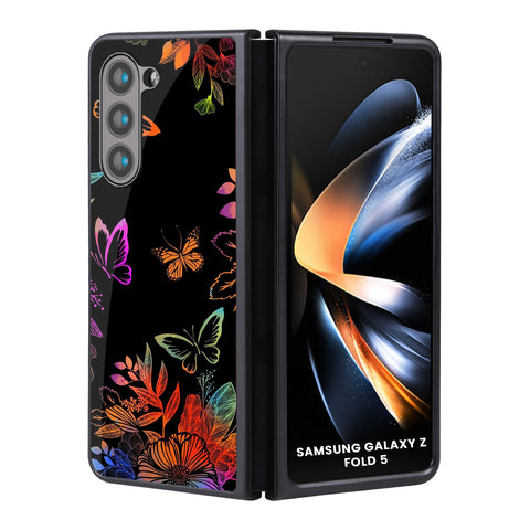 Rainbow Butterfly Glossy Case for Samsung Galaxy Z Fold5 5G