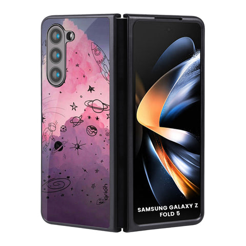 Space Doodles Glossy Case for Samsung Galaxy Z Fold5 5G