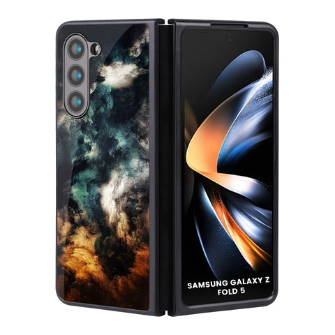 Multicolor Cloudy Smoke Glossy Case for Samsung Galaxy Z Fold5 5G