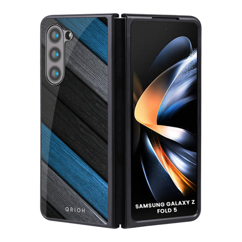 Multicolor Wooden Effect Glossy Case for Samsung Galaxy Z Fold5 5G