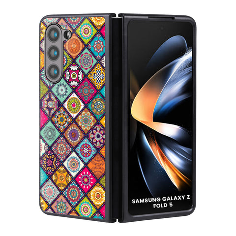 Multicolor Mandala Glossy Case for Samsung Galaxy Z Fold5 5G