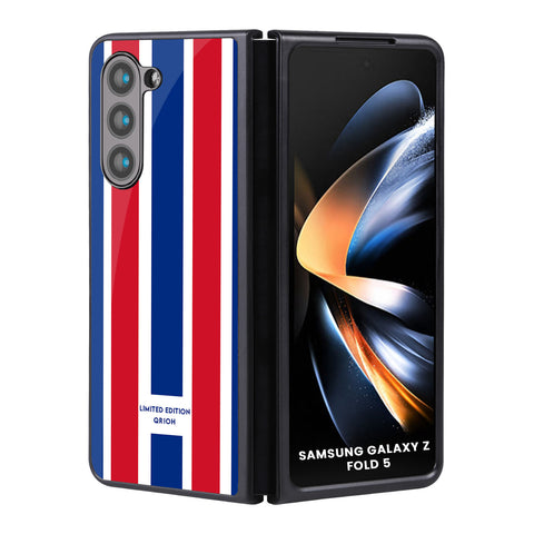 Tricolor Flag Glossy Case for Samsung Galaxy Z Fold5 5G