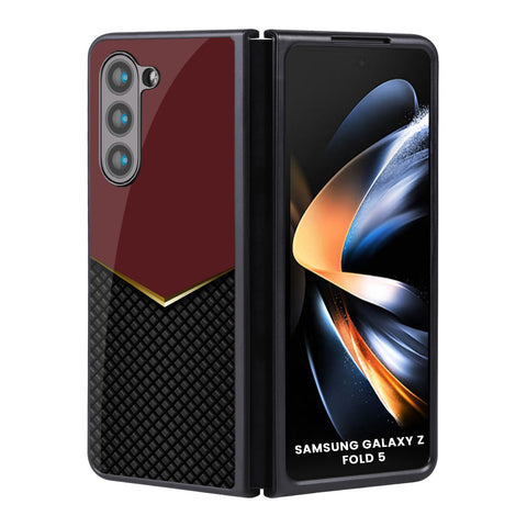 Shining Chevron Red Glossy Case for Samsung Galaxy Z Fold5 5G