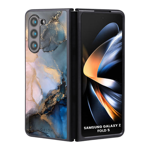 Marble Ink Abstract Glossy Case for Samsung Galaxy Z Fold5 5G