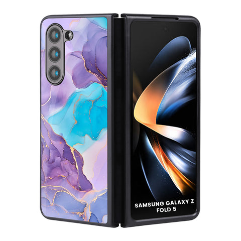 Alcohol ink Marble Glossy Case for Samsung Galaxy Z Fold5 5G
