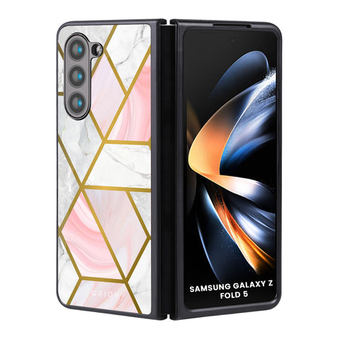 Geometrical Marble Glossy Case for Samsung Galaxy Z Fold5 5G