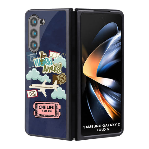 Tour The World Glossy Case for Samsung Galaxy Z Fold5 5G