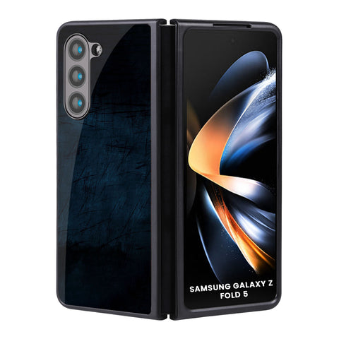 Dark Blue Grunge Glossy Case for Samsung Galaxy Z Fold5 5G