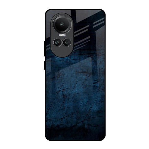 Dark Blue Grunge Glossy Case for Oppo Reno10 5G