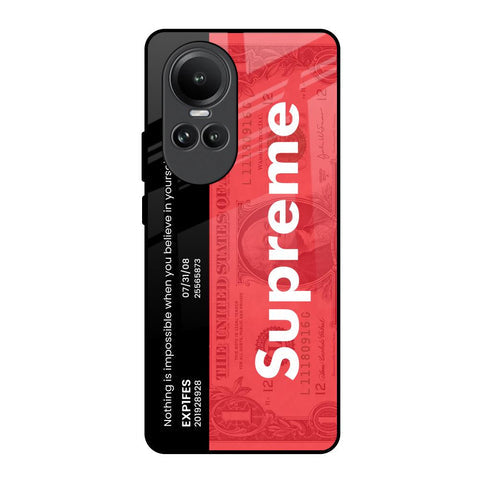 Supreme Ticket Glossy Case for Oppo Reno10 5G