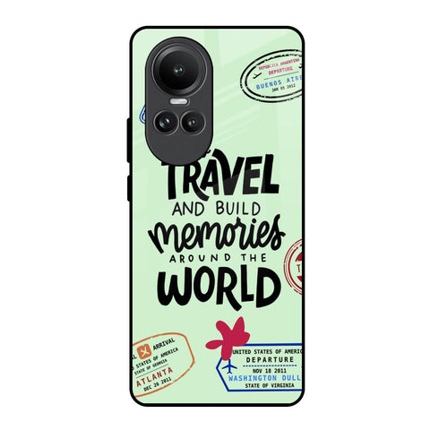 Travel Stamps Glossy Case for Oppo Reno10 5G