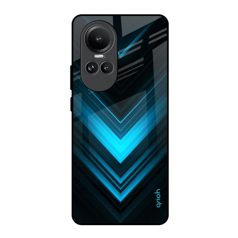 Vertical Blue Arrow Glossy Case For Oppo Reno10 5G