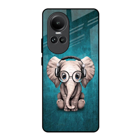 Adorable Baby Elephant Glossy Case For Oppo Reno10 5G