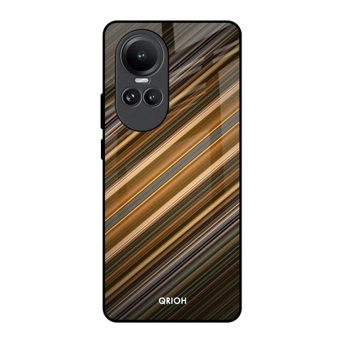 Diagonal Slash Pattern Glossy Case for Oppo Reno10 5G