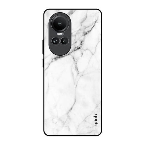 Modern White Marble Glossy Case for Oppo Reno10 5G