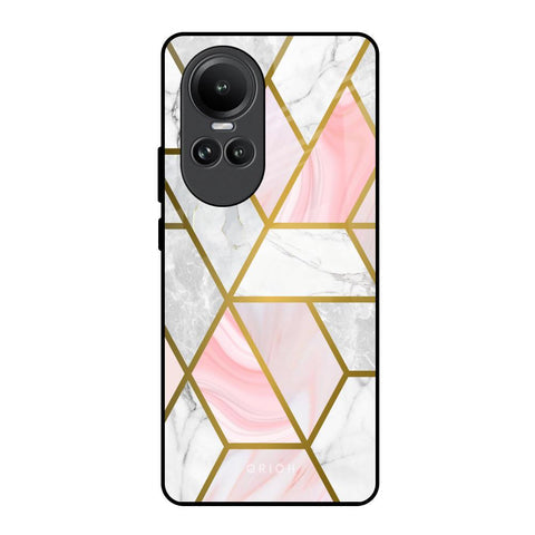 Geometrical Marble Glossy Case for Oppo Reno10 5G