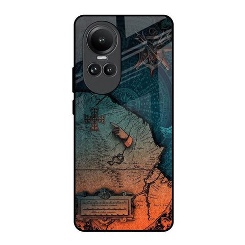 Geographical Map Glossy Case for Oppo Reno10 5G