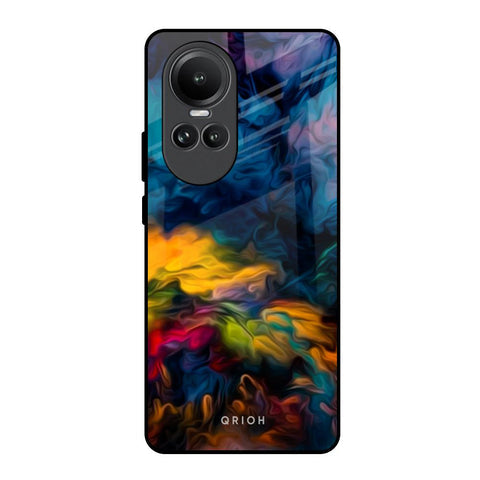 Multicolor Oil Painting Glossy Case for Oppo Reno10 5G