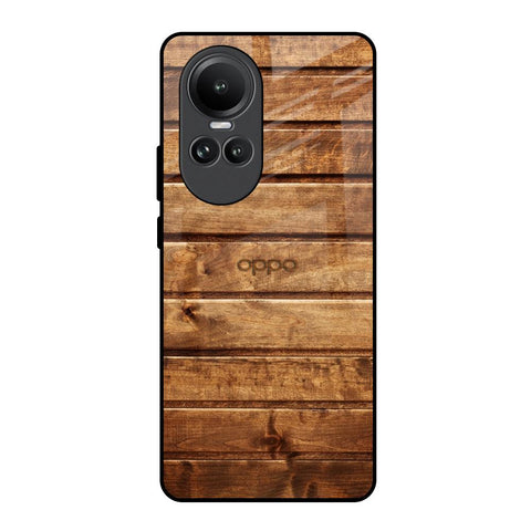 Wooden Planks Glossy Case for Oppo Reno10 5G