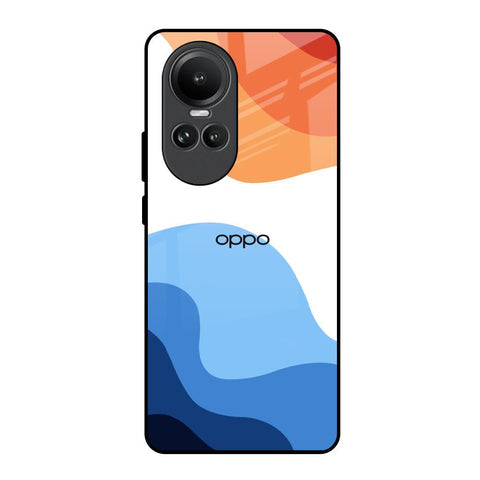 Wavy Color Pattern Glossy Case for Oppo Reno10 5G