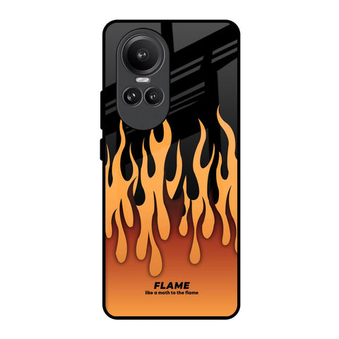 Fire Flame Glossy Case for Oppo Reno10 Pro 5G
