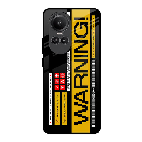 Aircraft Warning Glossy Case for Oppo Reno10 Pro 5G