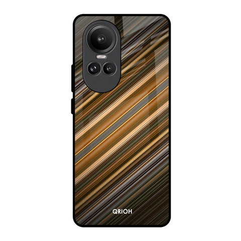 Diagonal Slash Pattern Glossy Case for Oppo Reno10 Pro 5G