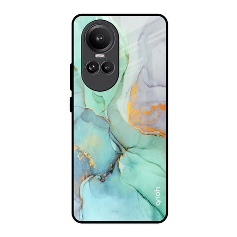 Green Marble Glossy Case for Oppo Reno10 Pro 5G