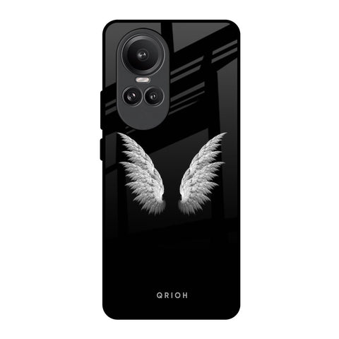 White Angel Wings Glossy Case for Oppo Reno10 Pro 5G