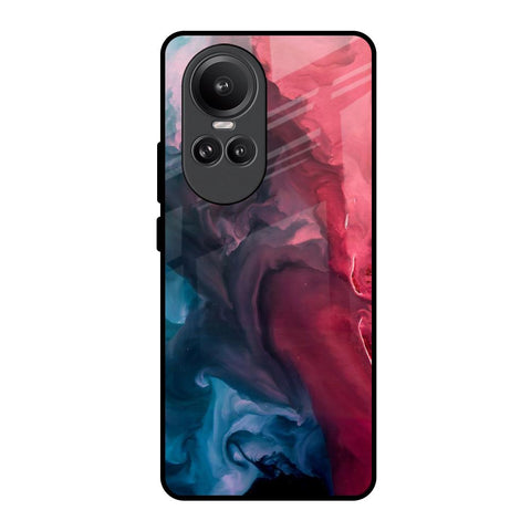 Blue & Red Smoke Glossy Case for Oppo Reno10 Pro 5G