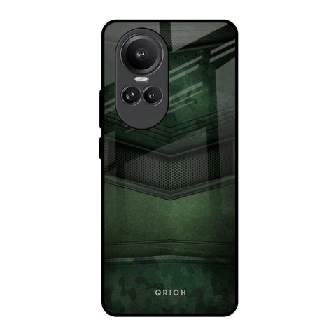 Green Leather Glossy Case for Oppo Reno10 Pro 5G