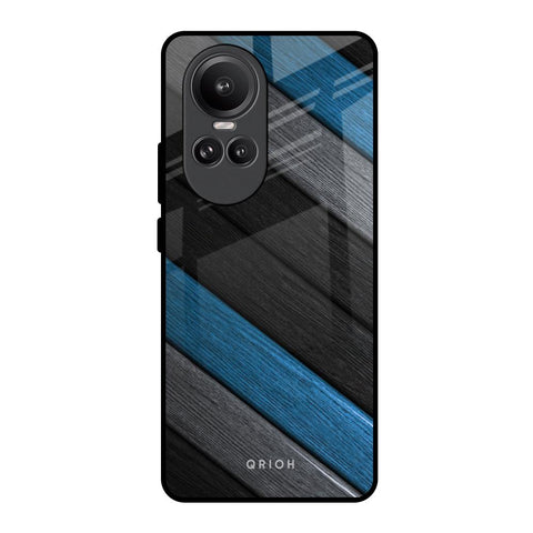 Multicolor Wooden Effect Glossy Case for Oppo Reno10 Pro 5G