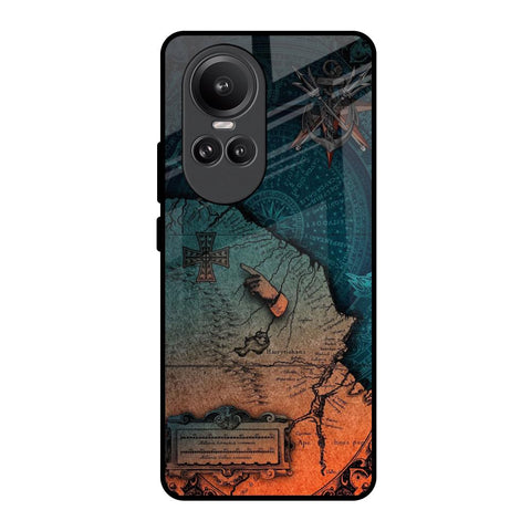 Geographical Map Glossy Case for Oppo Reno10 Pro 5G