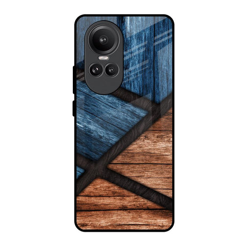 Wooden Tiles Glossy Case for Oppo Reno10 Pro 5G