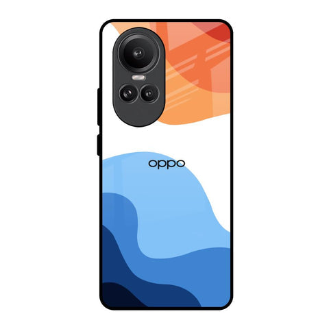 Wavy Color Pattern Glossy Case for Oppo Reno10 Pro 5G