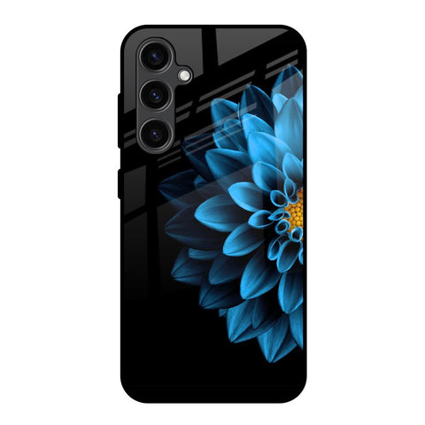 Half Blue Flower Glossy Case for Samsung Galaxy S23 FE 5G