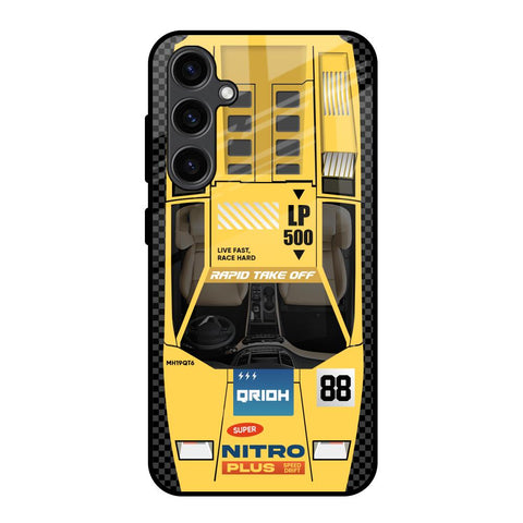 Yellow Racing Car Glossy Case for Samsung Galaxy S23 FE 5G
