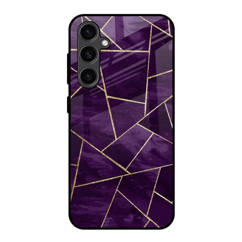Geometric Purple Glossy Case For Samsung Galaxy S23 FE 5G