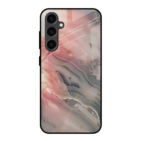 Pink And Grey Marble Glossy Case For Samsung Galaxy S23 FE 5G