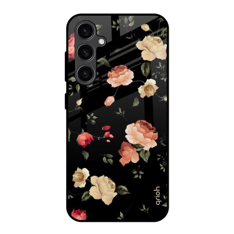 Black Spring Floral Glossy Case for Samsung Galaxy S23 FE 5G