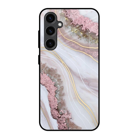 Pink & Gold Gllitter Marble Glossy Case for Samsung Galaxy S23 FE 5G