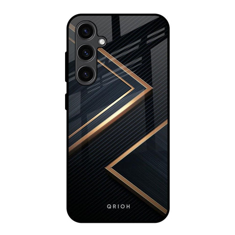 Sleek Golden & Navy Glossy Case for Samsung Galaxy S23 FE 5G