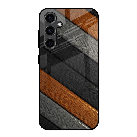 Tri Color Wood Glossy Case for Samsung Galaxy S23 FE 5G