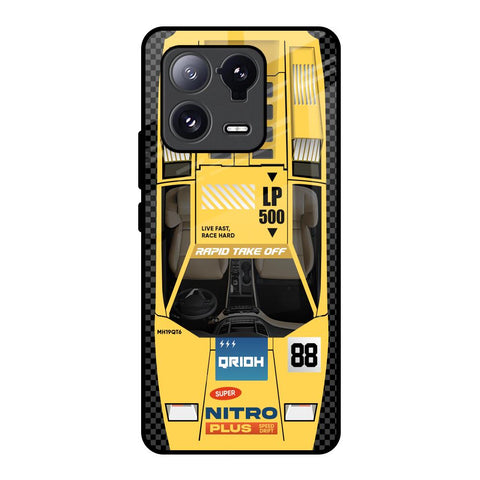 Yellow Racing Car Glossy Case for Mi 13 Pro