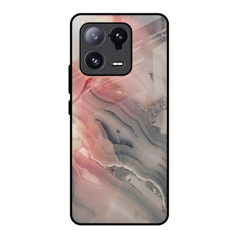Pink And Grey Marble Glossy Case For Mi 13 Pro